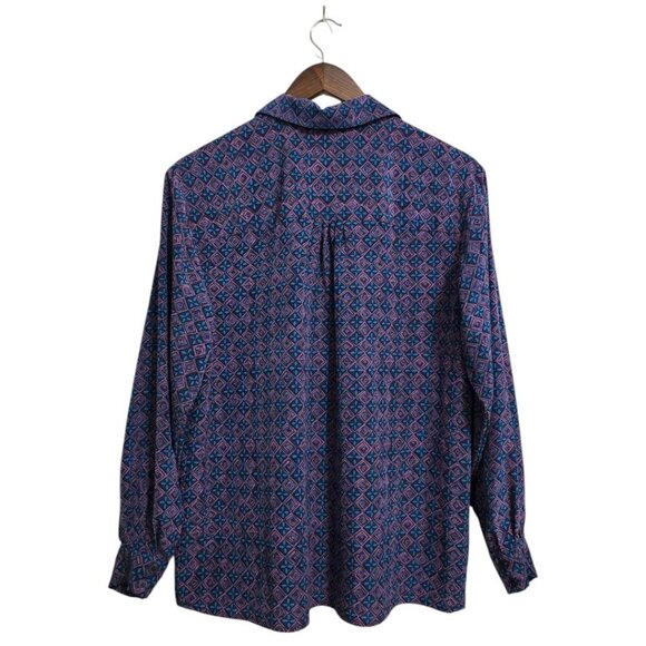 Pendleton Geometric Long Sleeve Casual Button Down Blouse Sz 10 - Picture 6 of 10